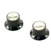 WD Black Reflector Volume/Tone Knobs, Silver Tops 1 WD Black Reflector Volume/Tone Knobs, Silver Tops