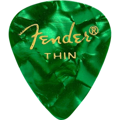 Guitar Picks By The Pack Fender 351 Thin Green Moto Pick Pack (12 Pack) 3 Guitar Picks By The Pack Fender 351 Thin Green Moto Pick Pack (12 Pack)
