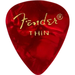 Fender 351 Thin Red Moto Pick Pack (12 Pack)