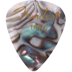 Guitar Picks By The Pack Fender 351 Thin Abalone Pick Pack (12 Pack)