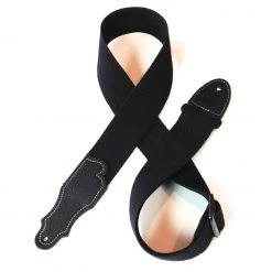 Franklin Straps Franklin Strap, 2" Cotton, Black, Black Ends Straps 2" Wide