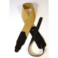 Franklin Straps Franklin Strap, 2.5" Honey Suede Leather With Chocolate Leather Ends (FSS-H-CH) Straps 2.5" Wide