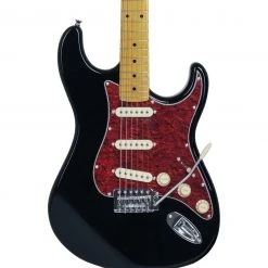 Electric Guitars Tagima TG-530 Electric Guitar, Gloss Black With Tortoise Pickguard