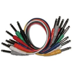 Hosa Patch Bay Cables, 8 X 3' Long
