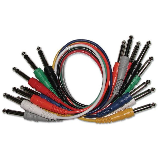 Hosa Patch Bay Cables, 8 X 3' Long 3 Hosa Patch Bay Cables, 8 X 3' Long