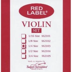 Super Sensitive Orchestral Strings Red Label Violin 1/4 Set