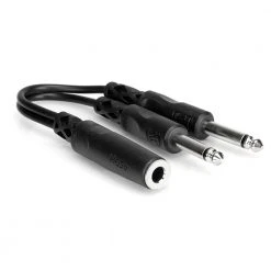 Hosa Y Cable,1/4" Female To Dual 1/4" Male
