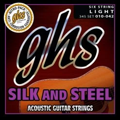 GHS Silk And Steel, Light Acoustic Guitar Strings 10-42