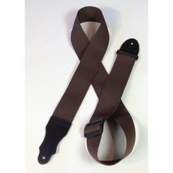 Franklin Straps Franklin Strap, 2" Chocolate Economy Poly Web, Leather Ends