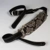 Franklin Straps Franklin Black/Snakeskin Glove Leather Strap With Shoulder Pad Straps 2.5" Wide