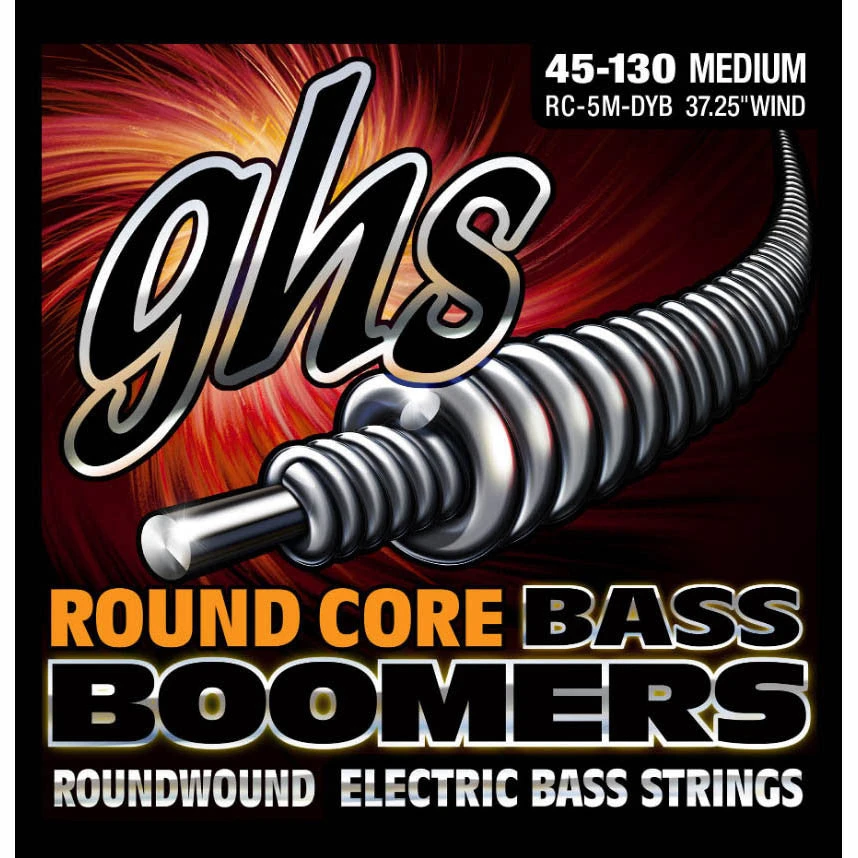 GHS Bass5 Boomers Bass Strings 45-130 3 GHS Bass5 Boomers Bass Strings 45-130