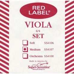 Super Sensitive Red Label Viola Strings (Full Size) Orchestral Strings
