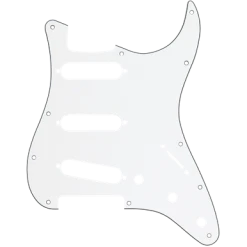 Fender Strat Pickguard SSS, White/Black/White Pickguards