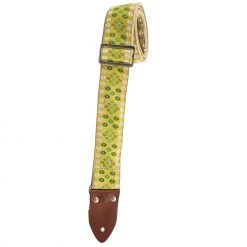 Straps 2" Wide Henry Heller 2" Vintage Lemon/Lime Dots Guitar Strap
