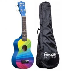 Amahi Ukulele Amahi Wavy Rainbow Duck Ukulele DDUK10