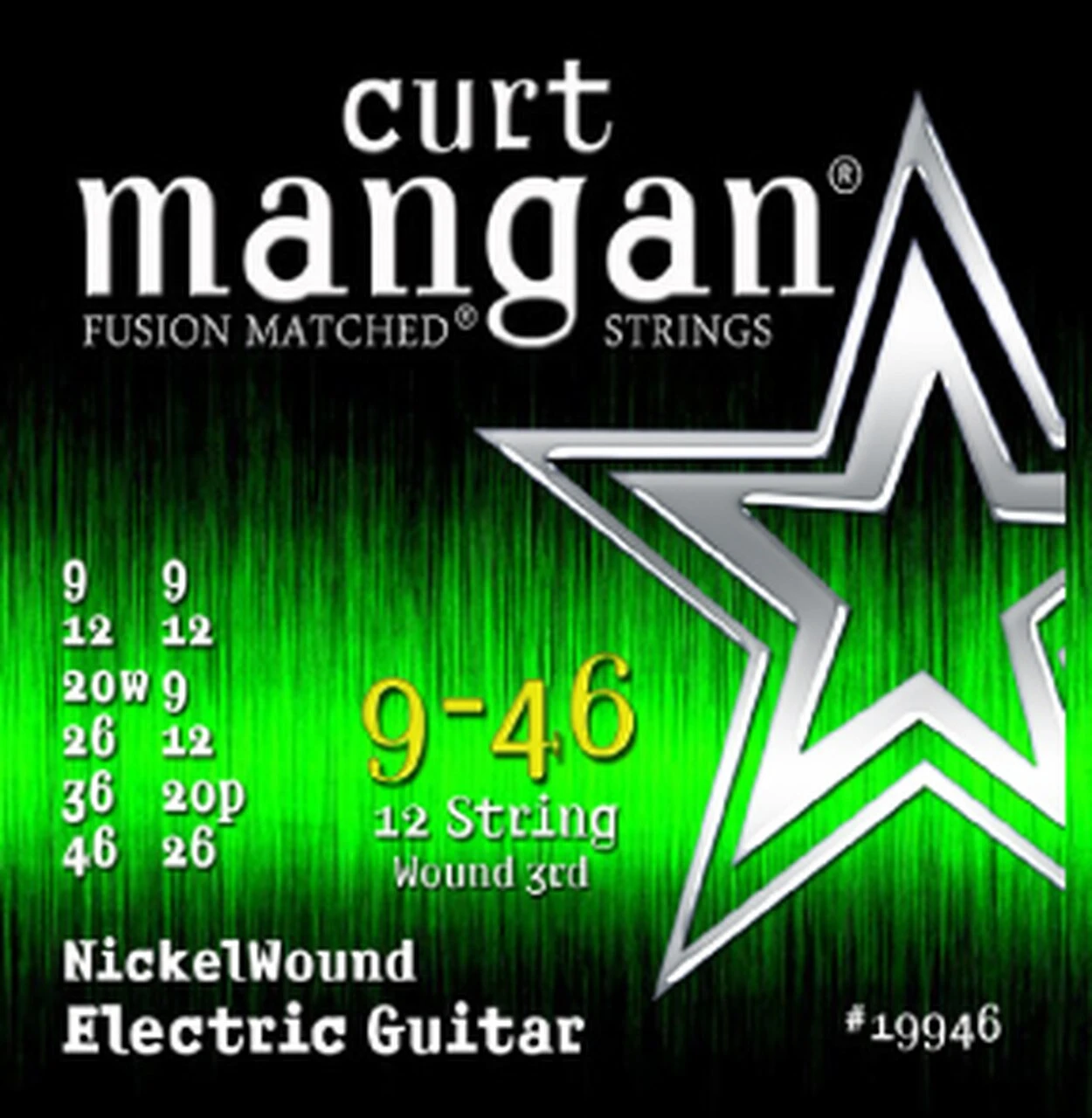 Electric Guitar Strings Curt Mangan Electric 12-String String Set, 9-46 (12 String) 3 Electric Guitar Strings Curt Mangan Electric 12-String String Set, 9-46 (12 String)