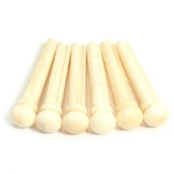 All-Parts Saddles/Bridges/Pins/Nuts Bone Bridge Pins (Pack Of 6)