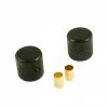 WD Black Barrel Knobs With Set Screw, For Split And Solid Pots 2 WD Black Barrel Knobs With Set Screw, For Split And Solid Pots