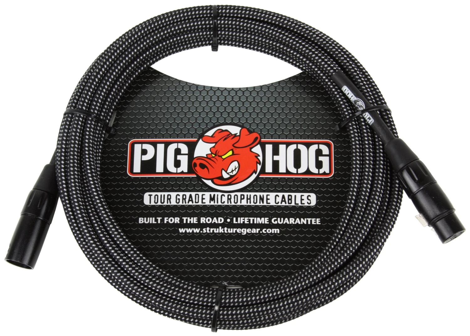 Ace Pig Hog 10' Black/White Woven Microphone Cable, XLR Ends, Lifetime Warranty Cables 3 Ace Pig Hog 10' Black/White Woven Microphone Cable, XLR Ends, Lifetime Warranty Cables