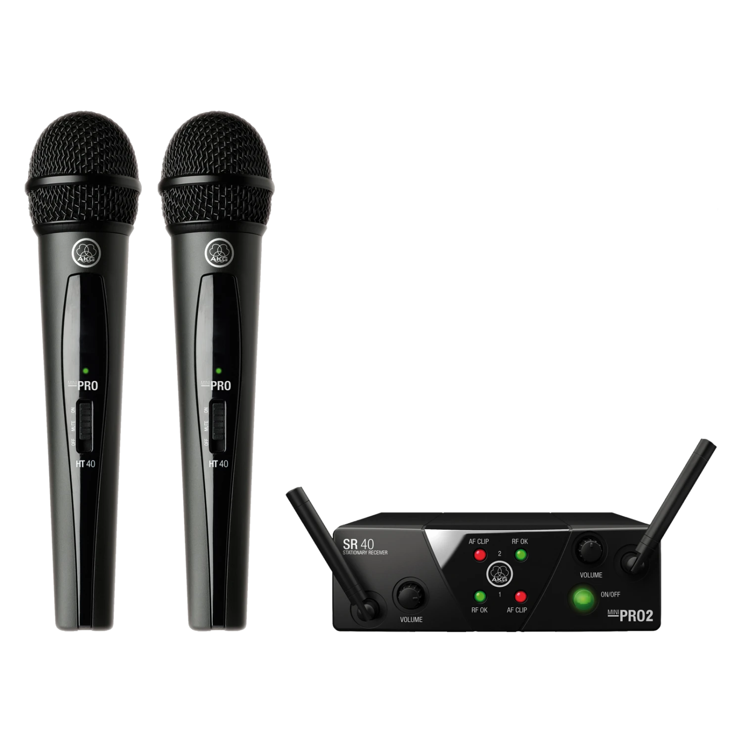 AKG Handheld Dual Wireless Microphones, Channels A/C 3 AKG Handheld Dual Wireless Microphones, Channels A/C
