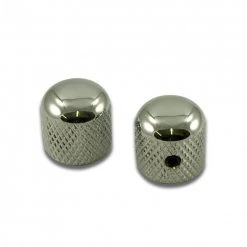 WD Chrome Barrel Knobs, One Pair, For Split Or Solid Shafts