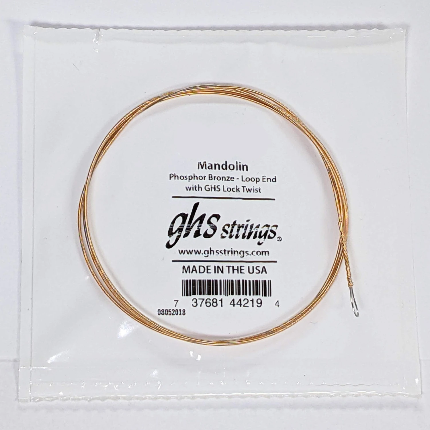GHS MP24 Mandolin Phosphor Bronze Wound Single String, Loop End 3 GHS MP24 Mandolin Phosphor Bronze Wound Single String, Loop End